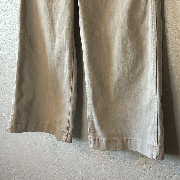 OAT New York Natural High Rise Wide Leg Crop Cotton Pant Size 28 - Picture 5 of 10